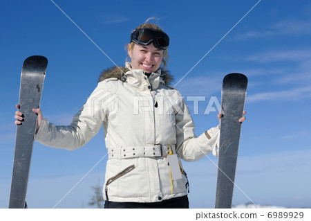 winter woman ski winter woman ski 6989929