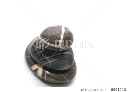 .zen stones with reflection isolated 6991210