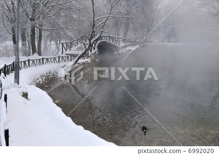 small wooden bridge at winter small wooden bridge at winter 6992020