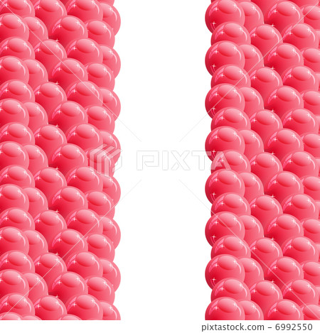 Background with glossy red balloons. Vector illustration. 6992550