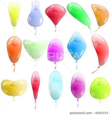 Background with glossy multicolored balloons. Vector illustratio 6992555