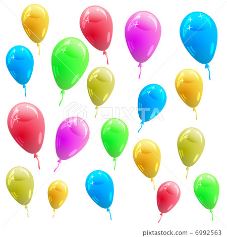 Background with glossy multicolored balloons. Vector illustratio Background with glossy multicolored balloons. Vector illustratio 6992563