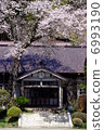 Ibaraki prefecture former Kamioka elementary school front entrance and cherry tree part 1 6993190