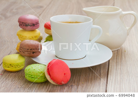 coffee set and macaroons coffee set and macaroons 6994048