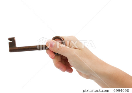 hand holding skeleton key hand holding skeleton key 6994098