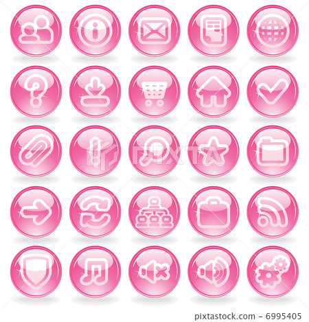 Shine Pink Glass Buttons Shine Pink Glass Buttons 6995405