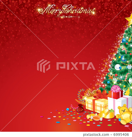 Background with Christmas Tree 6995406