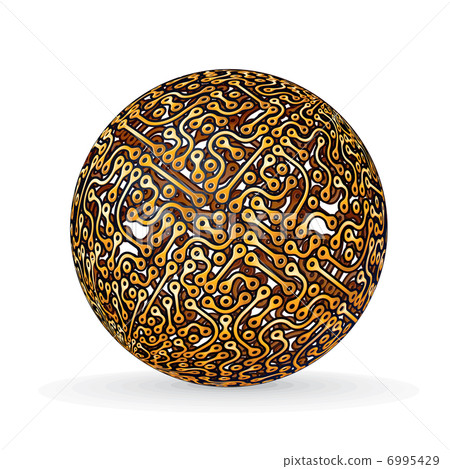 Circuit Board Planet Vector 6995429