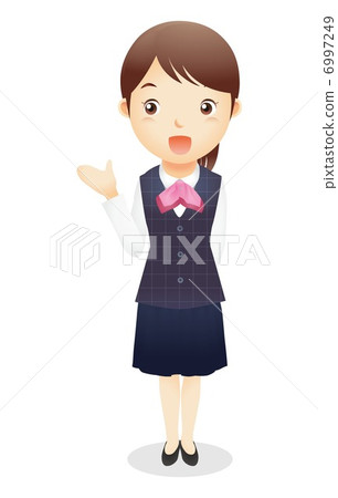 接待台職員的例證 6997249