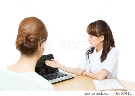 Nurse and patient 6997411