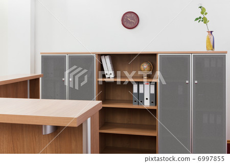 reception desk and bookcase 6997855