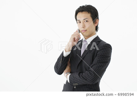 Japanese businessman with mobile phone 6998594