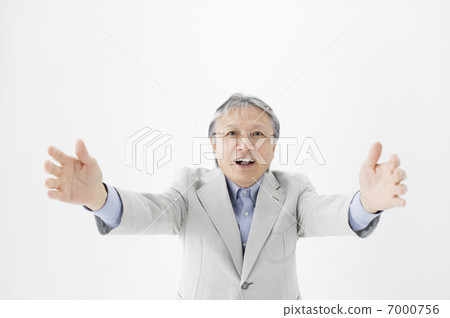 一個傳播雙手的中年男子 7000756