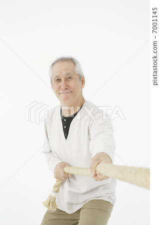 有繩索的日本老人 7001145
