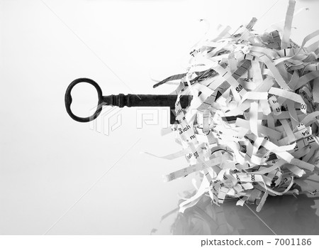 Paper scraps and keys 7001186