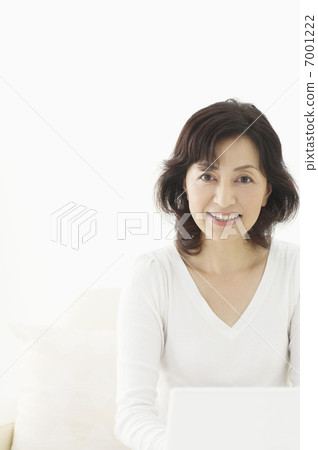 便攜式計算機和女人 7001222