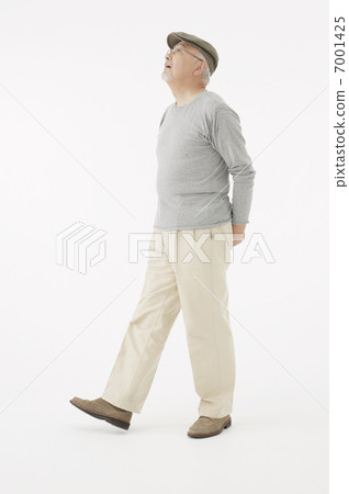 Senior men walking Senior men walking 7001425