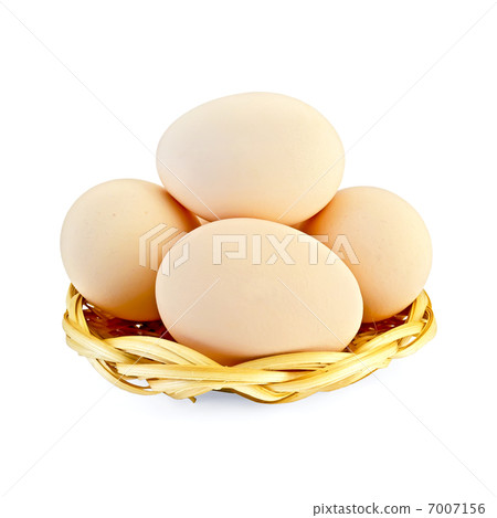 Eggs in a wicker plate Eggs in a wicker plate 7007156