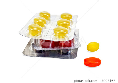 Lozenges cough multicolored pile 7007167