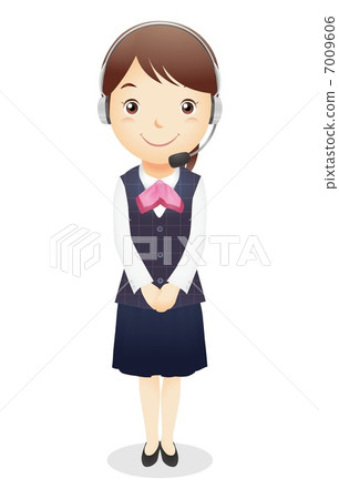 接待台職員的例證 7009606