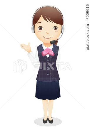 Illustration of reception desk clerk Illustration of reception desk clerk 7009616