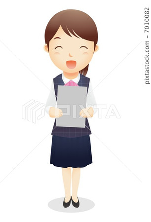 Illustration of reception desk clerk 7010082