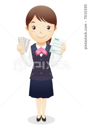 Illustration of reception desk clerk Illustration of reception desk clerk 7010395