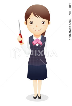 Illustration of reception desk clerk 7010489