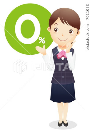 Illustration of reception desk clerk 7011058