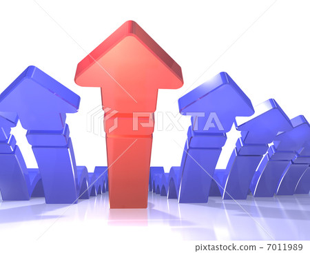 Abstract 3DCG illustration showing leap forward 7011989