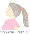 A woman feeling the wind 7012106