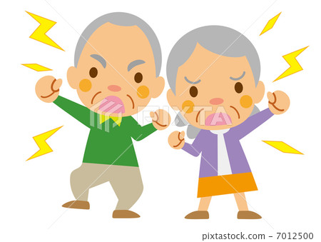 他非常生氣,一對老夫妻 他非常生氣,一對老夫妻 7012500