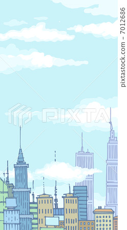 Sky above the cityscape. 7012686