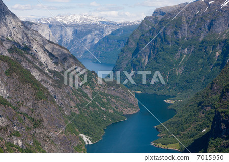 Naeroyfjord - famous UNESCO World Heritage Site in Norway. 7015950
