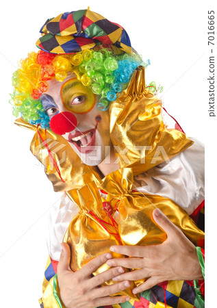 Funny clown on the white 7016665