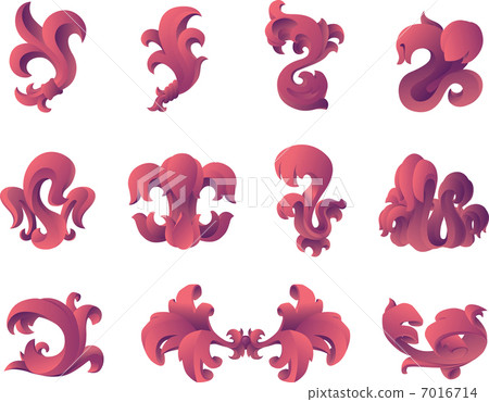 Baroque Style Graphic Design Elements 7016714