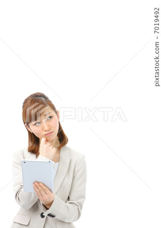 需要有iPadmini的女商人 7019492