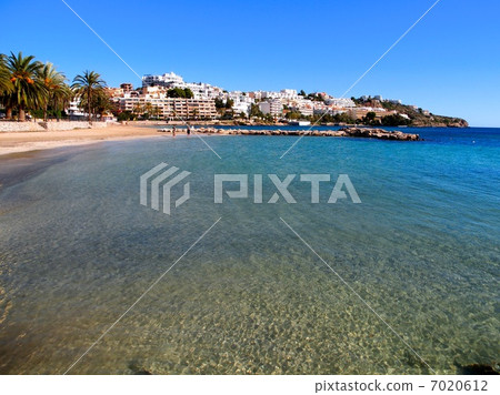 Beach in Ibiza, Spain 7020612
