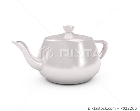 White tea pot over white background White tea pot over white background 7022266