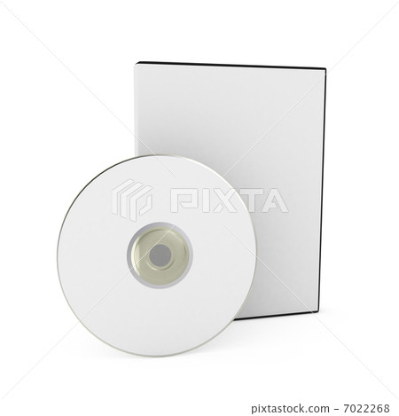 CD/DVD disk with box over white background CD/DVD disk with box over white background 7022268