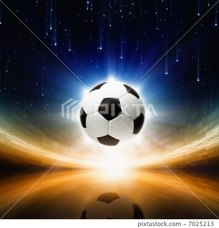 Soccer ball, bright light 7025213