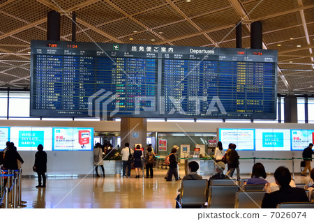 Departure lobby from Narita International Airport Departure lobby from Narita International Airport 7026074