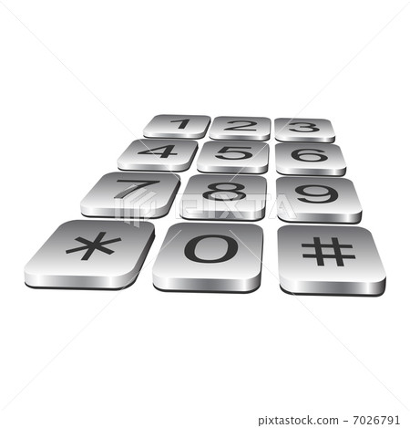 Telephone keyboard. 7026791
