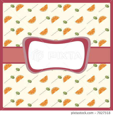 Frame with cocktail pattern Frame with cocktail pattern 7027318