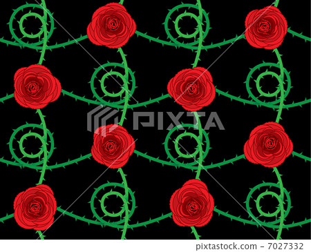 Seamless rose pattern Seamless rose pattern 7027332
