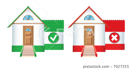 House icons accepted and rejected House icons accepted and rejected 7027355