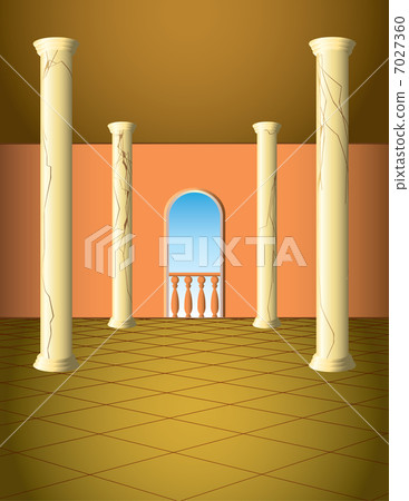Column hall with window Column hall with window 7027360