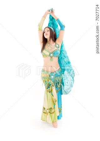 A Japanese woman dancing with a sexy belly dance costume that got out of her stomach 7027714
