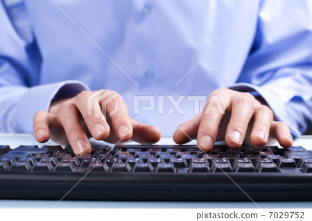 keyboard and hand keyboard and hand 7029752