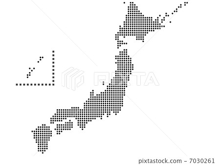 Japan map (white back dot) Japan map (white back dot) 7030261